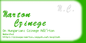 marton czinege business card